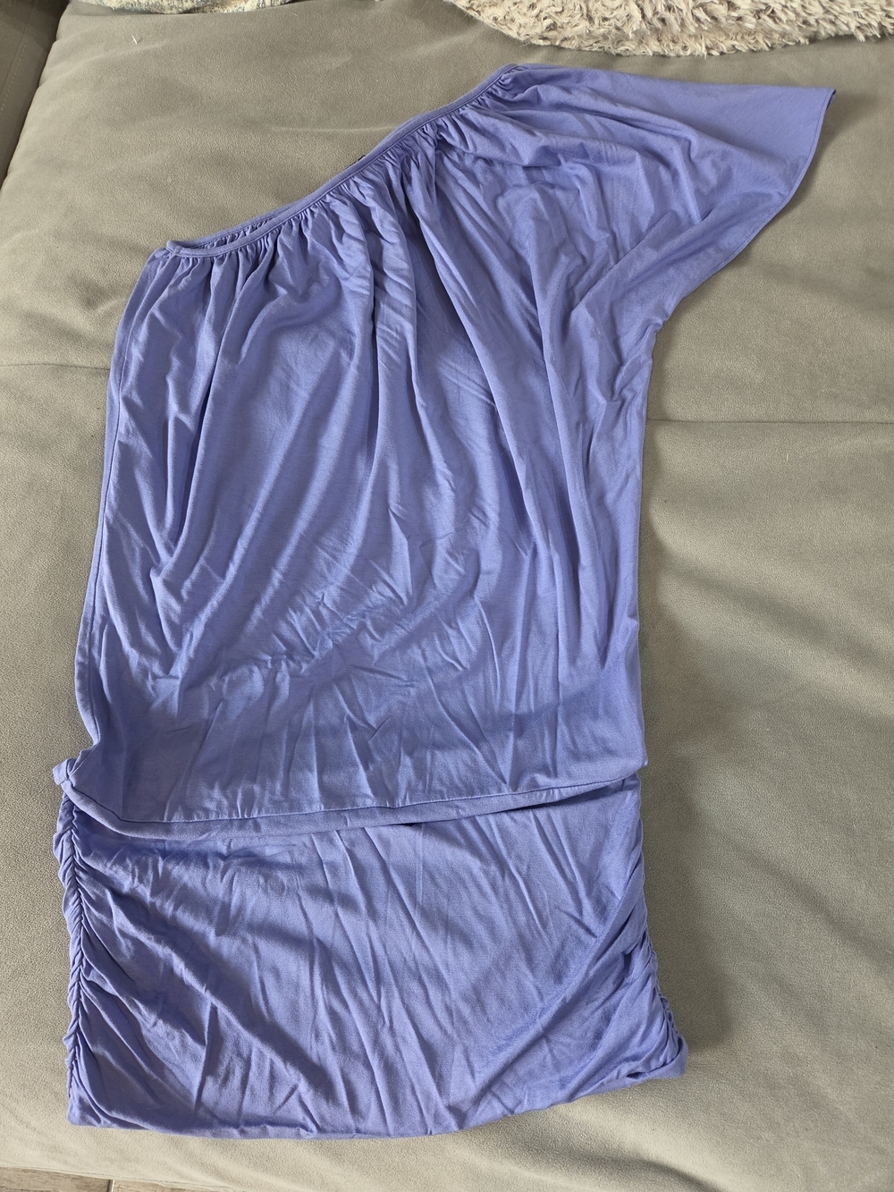 Moda International One-Shoulder Chemise in Lilac